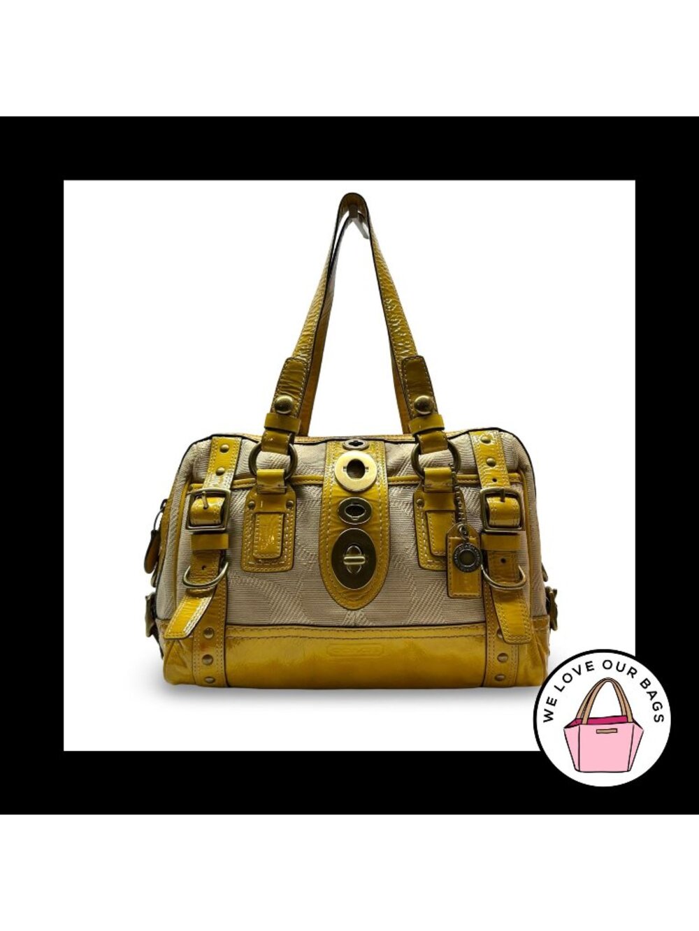 $768 COACH Y2K 65th Anniversary LILY Legacy Stripe Signature Satchel Bag 11968